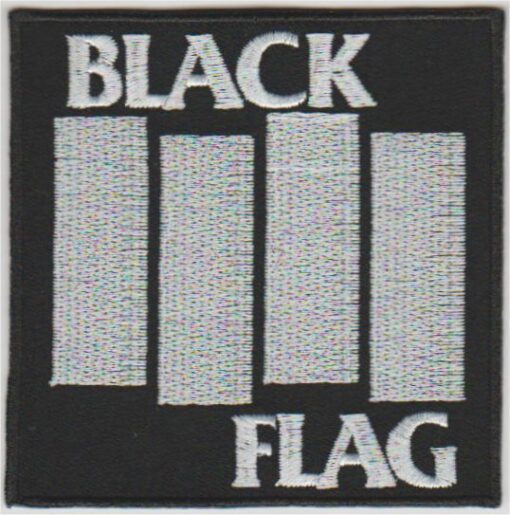 Drapeau noir applique fer sur patch