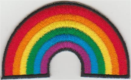 Regenboog vlag stoffen opstrijk patch