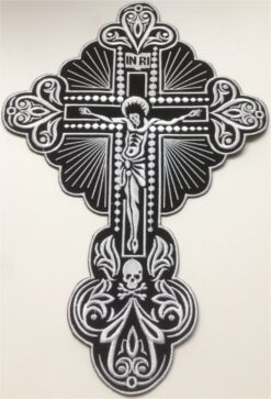 INRI Kruis Jezus stoffen opstrijk patch
