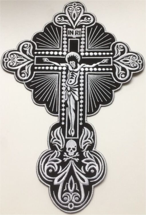 INRI Kruis Jezus stoffen opstrijk patch