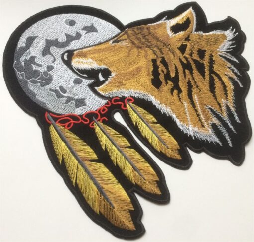 Heulender Wolf Indischer Aufnäher zum Aufbügeln