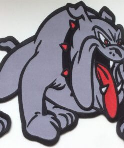 Bulldog stoffen opstrijk patch