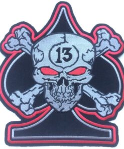 Ace Skull 13 stoffen opstrijk patch