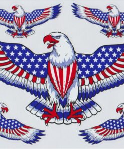 Feuille d'autocollants Aigle drapeau USA