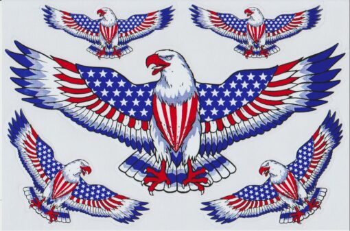USA vlag Eagle stickervel