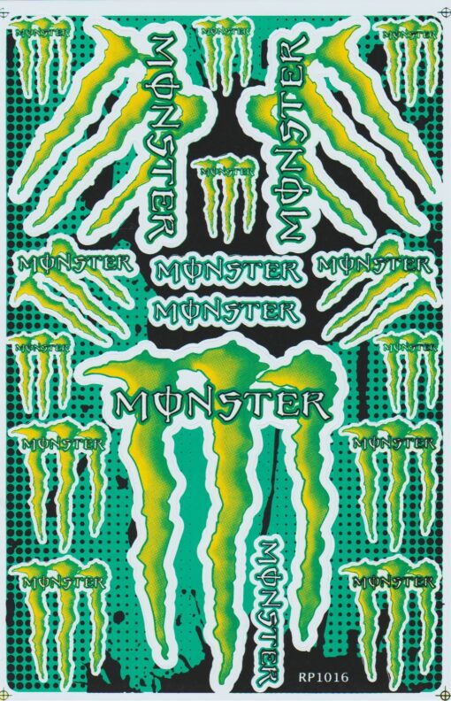 Monster Energy-Aufkleberblatt