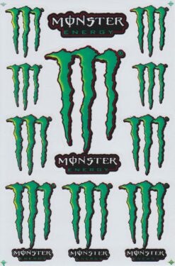 Feuille d'autocollants Monster Energy