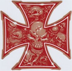 Keltisch Kruis met Doodshoofden sticker