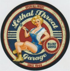 Lethal Threat Garage Pin-Up sticker