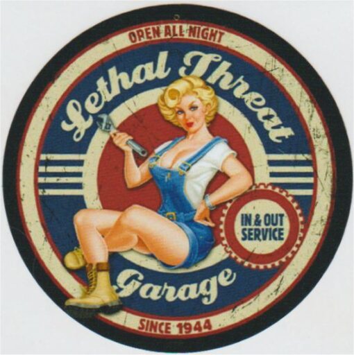 Sticker Lethal Threat Garage Pin Up