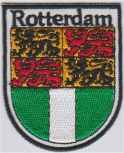 Aufnäher mit Schild und Flagge der Rotterdamer Flagge zum Aufbügeln