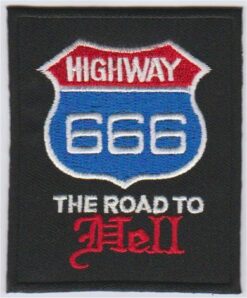666 Highway to Hell Applique fer sur patch