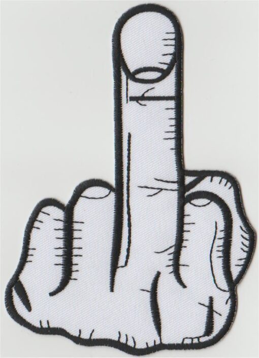 Middelvinger stoffen opstrijk patch