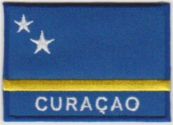 Curacao vlag stoffen opstrijk patch