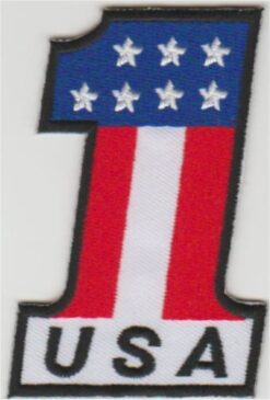 USA vlag nr. 1 stoffen opstrijk patch