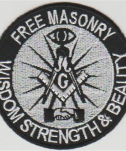 Free Masonry Wisdom Strength Beauty stoffen opstrijk patch