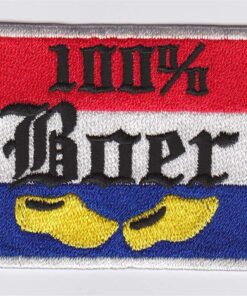 100% Boer stoffen Opstrijk patch