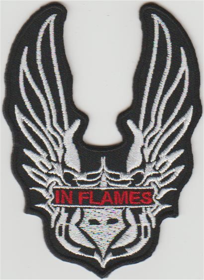 In Flames stoffen opstrijk patch