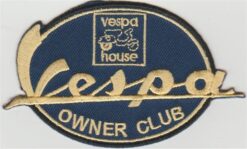 Aufnäher zum Aufbügeln aus Stoff „Vespa Owner Club“.