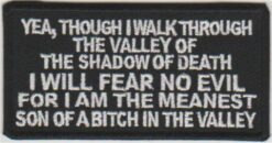 Je marche dans la vallée.. patch thermocollant en tissu