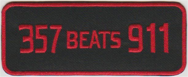 357 beats 911 stoffen opstrijk patch