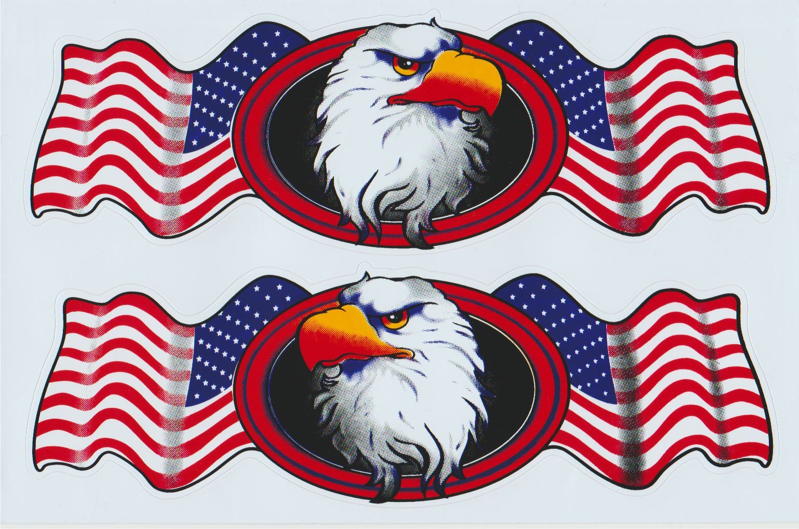 Ensemble d'autocollants aigle drapeau USA