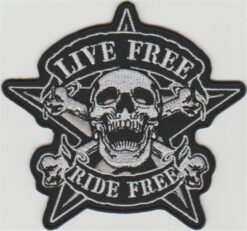 Live Free Ride Free stoffen opstrijk patch