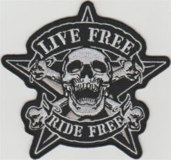 Live Free Ride Free Applique fer sur Patch