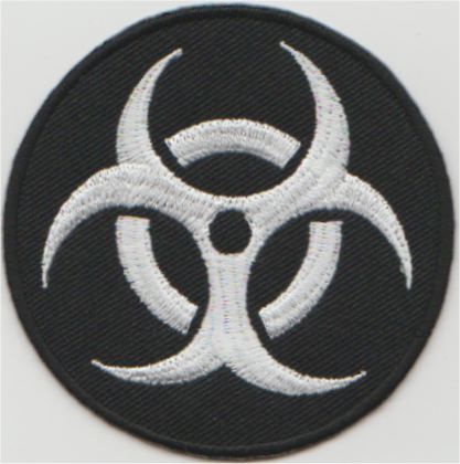 Biohazard stoffen opstrijk patch