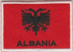 AlbaniÃ« vlag stoffen opstrijk patch