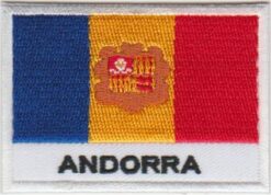 Andorra vlag stoffen opstrijk patch