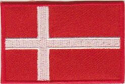 Denemarken vlag stoffen opstrijk patch