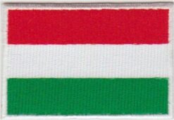 Hongarije vlag stoffen opstrijk patch