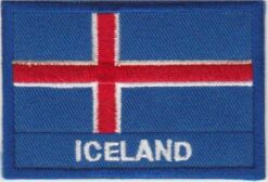 IJsland vlag stoffen opstrijk patch