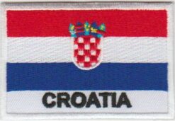 Kroatie vlag stoffen opstrijk patch