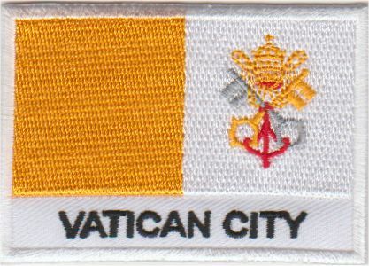 Vaticaanstad vlag stoffen opstrijk patch