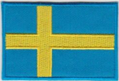 Patch thermocollant drapeau suédois appliqué