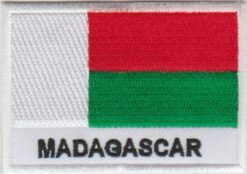 Madagaskar vlag stoffen opstrijk patch