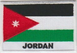 Jordanie vlag stoffen opstrijk patch