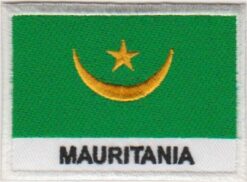 Mauritanie vlag stoffen opstrijk patch