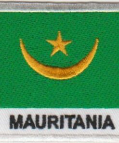 Mauritanie vlag stoffen opstrijk patch