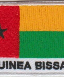 Guinee Bissau vlag stoffen opstrijk patch