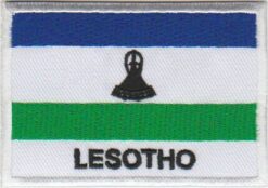 Lesotho vlag stoffen opstrijk patch