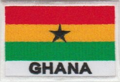 Ghana vlag stoffen opstrijk patch