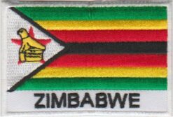 Zimbabwe vlag stoffen opstrijk patch
