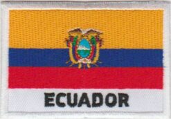 Ecuador vlag stoffen opstrijk patch