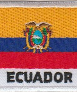 Ecuador vlag stoffen opstrijk patch