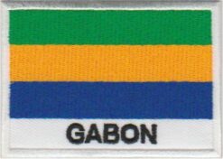 Gabon vlag stoffen opstrijk patch