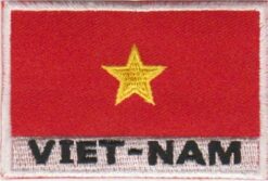 Vietnam vlag stoffen opstrijk patch