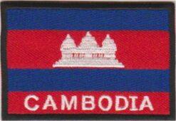 Cambodja vlag stoffen opstrijk patch